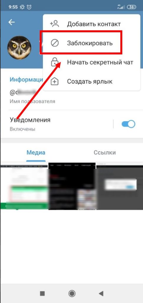 Что будет если заблокировать пользователя в телеграм